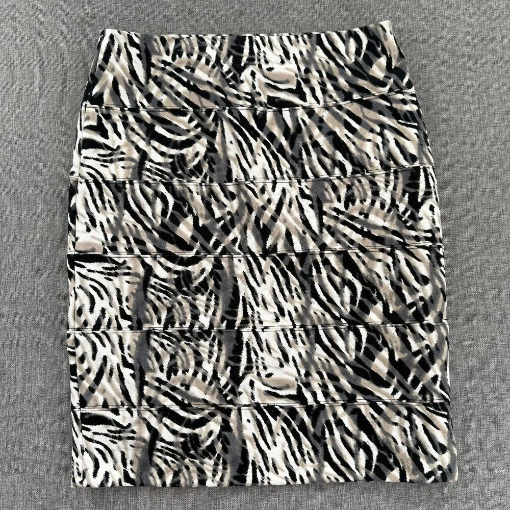 Alfani Pencil Pull on Skirt Petite P Elastic Band Waist High Waisted Lined Black